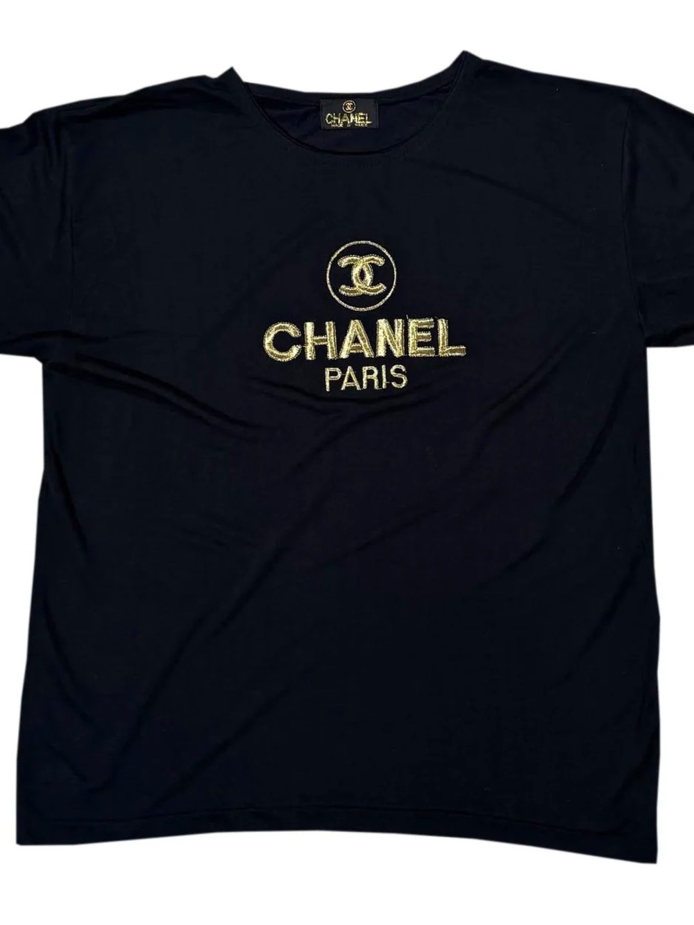 Women's Vintage Chanel Black T Shirt